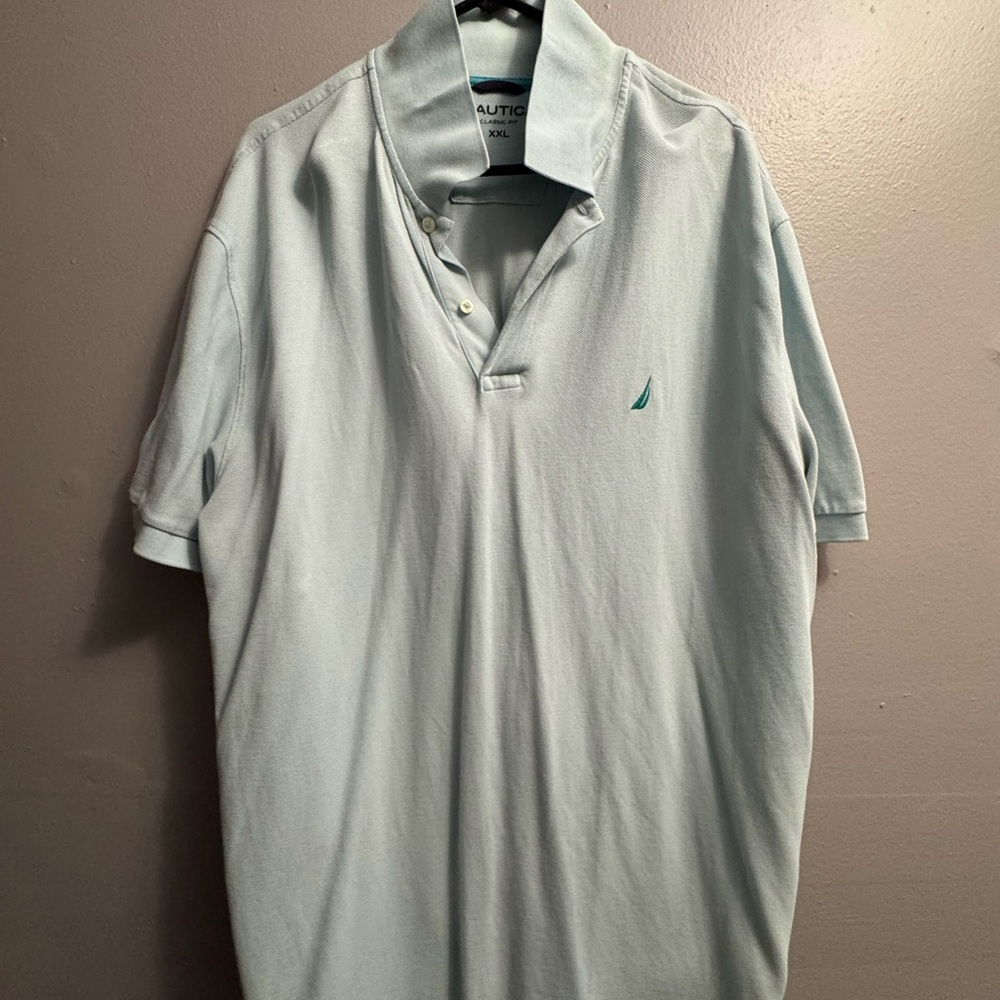 Nautica Men's Sky Blue Polo Shirt